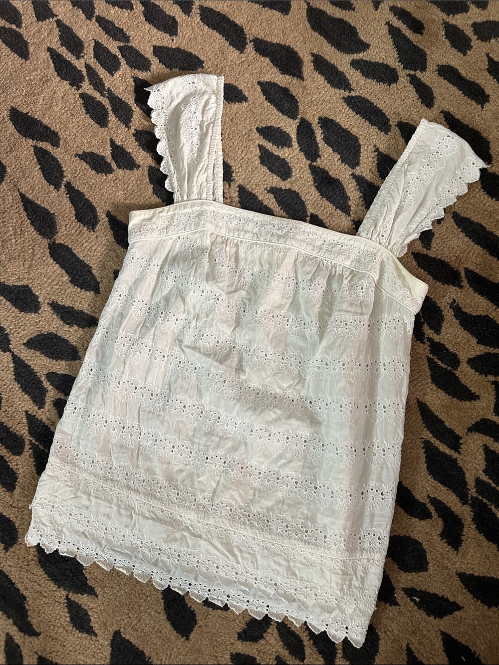 Vintage Y2k Juicy Couture White Eyelet Lace Camisole Tank • Size 8